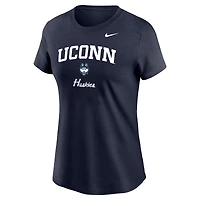 Women's Nike Navy UConn Huskies Primary T-Shirt