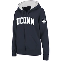 Chandail à capuchon avec nom arqué UConn Huskies pour femme Stadium Athletic Navy