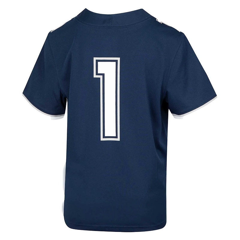 Maillot Nike #1 bleu marine UConn Huskies Domicile Untouchable pour jeunes