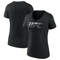 T-shirt à col en V noir Khalil Rountree UFC Unrivaled pour femmes