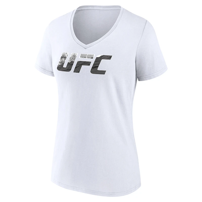 Women's Khalil Rountree Black UFC Unrivaled V-Neck T-Shirt