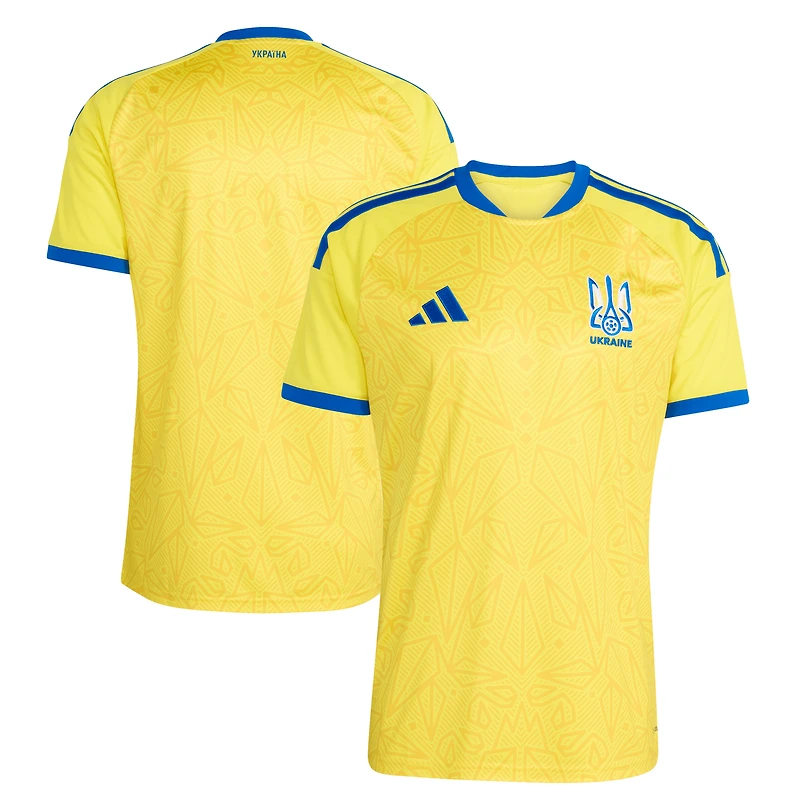 Men's adidas Yellow Ukraine National Team FIFA x World Cup 2026 Home Replica Jersey