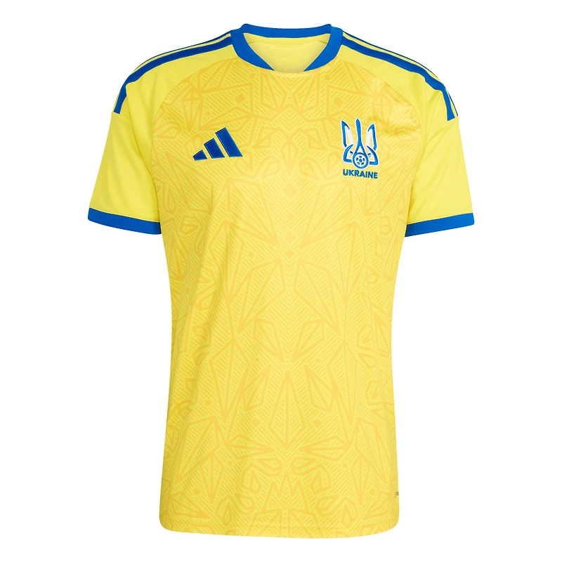Maillot domicile réplique adidas jaune de l'équipe nationale ukrainienne pour la Coupe du Monde FIFA 2026