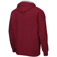 Sweat à capuche zippé Colosseum Maroon UMass Minutemen Arch & Logo 3.0 pour homme