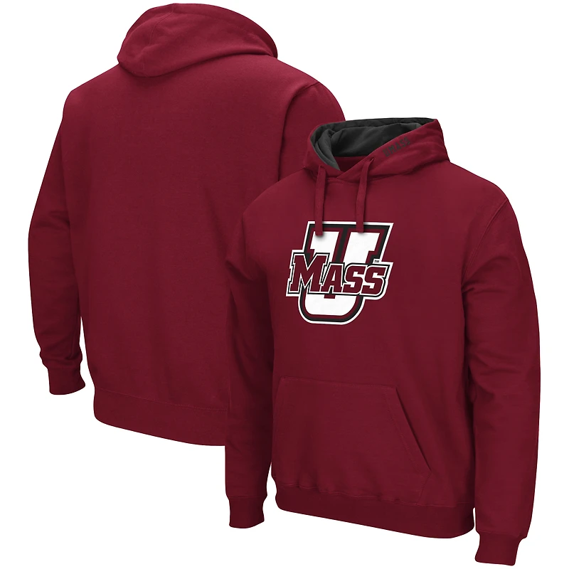 Sweat à capuche bordeaux Colosseum UMass Minutemen Arch and Logo pour homme
