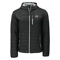Sweat à capuche entièrement zippé Rainier PrimaLoft Eco pour homme, noir, Cutter & Buck, UMass Minutemen