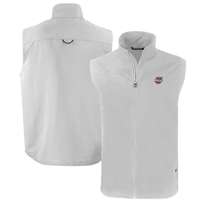 Gilet zippé entièrement recyclé UMass Minutemen Charter Eco pour homme, gris Cutter & Buck