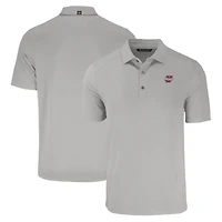 Men's Cutter & Buck  Gray UMass Minutemen Forge Eco Stretch Recycled Polo