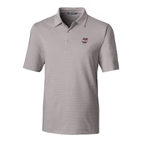 Men's Cutter & Buck  Gray UMass Minutemen Forge Pencil Stripe Stretch Polo