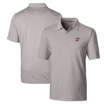 Men's Cutter & Buck  Gray UMass Minutemen Forge Pencil Stripe Stretch Polo
