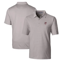 Men's Cutter & Buck  Gray UMass Minutemen Forge Pencil Stripe Stretch Polo