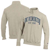 Pull à col zippé Champion crème pour homme, modèle UNC Wilmington Seahawks, date de création
