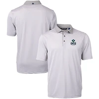 Men's Cutter & Buck  Gray/White UNC Wilmington Seahawks Big Tall Virtue Eco Pique Micro Stripe Recycled Polo
