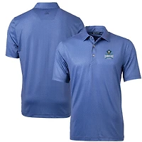 Polo Cutter & Buck bleu marine pour homme, imprimé bannière Pike, UNC Wilmington Seahawks
