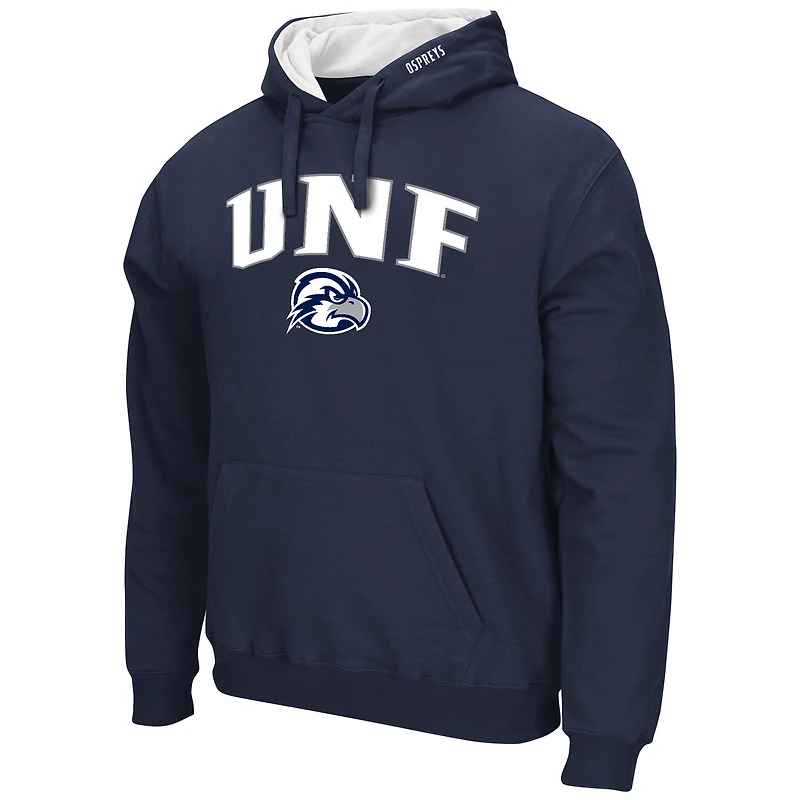 Men's Colosseum Navy UNF Ospreys Arch & Logo 3.0 Hoodie