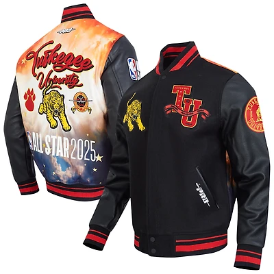 Veste en satin unisexe Pro Standard noire 2025 NBA All-Star Game x HBCU à boutons-pression