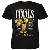 Unisex Black New York Knicks vs. San Antonio Spurs 2026 NBA Finals Matchup Trophy T-Shirt