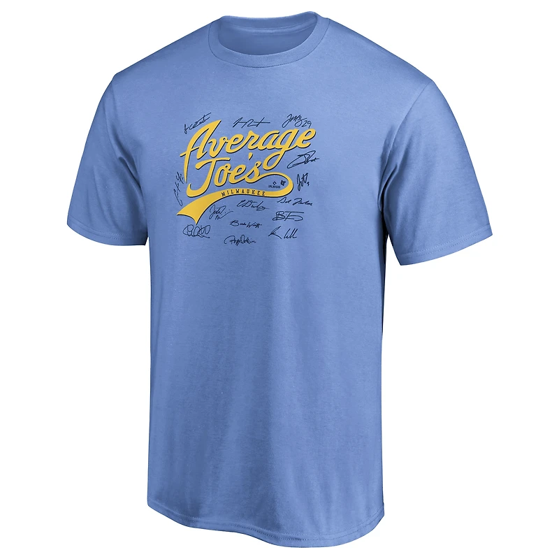 T-shirt unisexe BreakingT bleu clair à imprimé joueur des Milwaukee Brewers