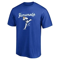 T-shirt unisexe BreakingT Yoshinobu Yamamoto Royal Los Angeles Dodgers Ace