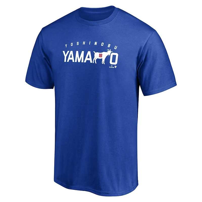 Unisex BreakingT Yoshinobu Yamamoto Royal Los Angeles Dodgers GOAT T-Shirt