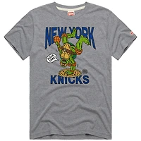 Unisex Homage Gray New York Knicks x Teenage Mutant Ninja Turtles Michelangelo Tri-Blend T-Shirt