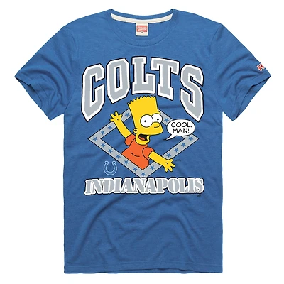 T-shirt unisexe Hommage Royal Indianapolis Colts x Les Simpsons en mélange de trois matières