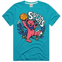 T-shirt unisexe Hommage Teal San Antonio Spurs x The Grateful Dead Bear Tri-Blend