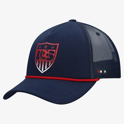 Casquette trucker unisexe USMNT Atmosphere bleu marine ajustable