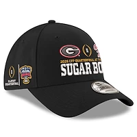 Casquette unisexe New Era noire Ole Miss Rebels contre Georgia Bulldogs, éliminatoires de football universitaire 2026, Sugar Bowl 9FORTY