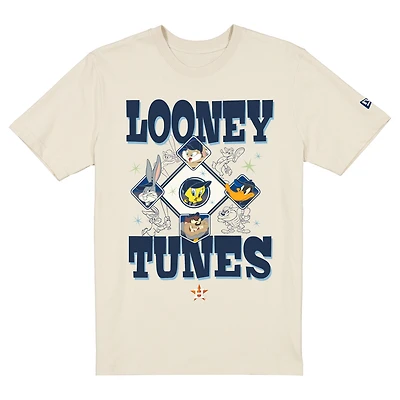 T-shirt unisexe New Era crème Houston Astros Looney Tunes