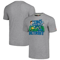 Unisex NFL x Homage Beavis and Butt-Head Gray Detroit Lions Tri-Blend T-Shirt