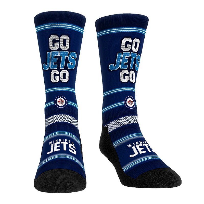 Unisex Rock Em Socks Winnipeg Jets Team Slogan Crew