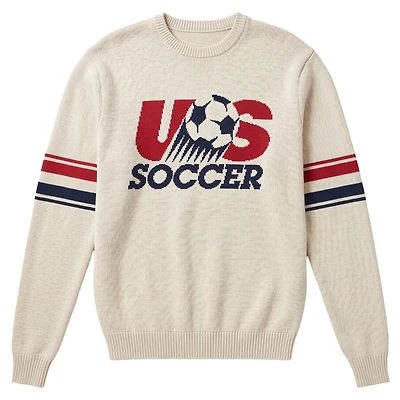 Sweat-shirt unisexe Uscape Apparel crème USMNT rétro en maille