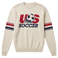 Sweat-shirt unisexe Uscape Apparel crème USMNT rétro en maille