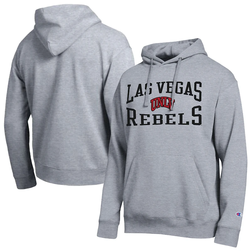 Sweat à capuche Champion gris chiné pour homme, équipe UNLV Rebels
