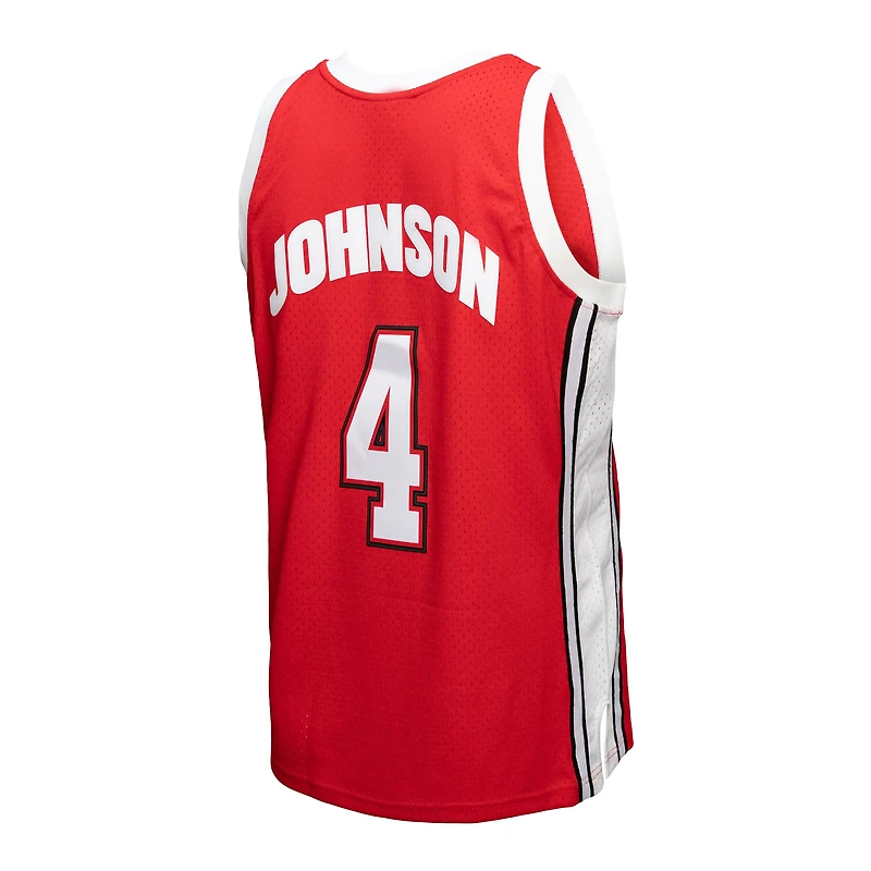 Maillot de joueur Swingman Mitchell & Ness Larry Johnson rouge UNLV Rebels 1989/90 pour homme