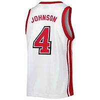Maillot de basket-ball réplique commémorative des anciens rebelles l'UNLV la marque rétro originale Larry Johnson blanc pour hommes