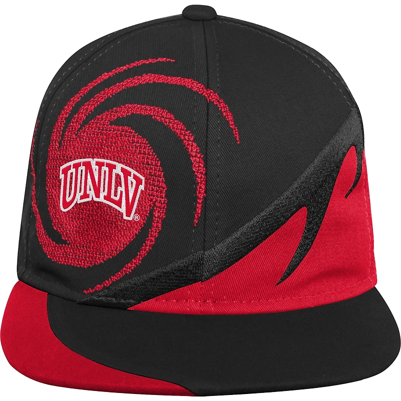 Casquette Snapback Spiral UNLV Rebels Scarlet/Noir pour Jeunes Mitchell & Ness