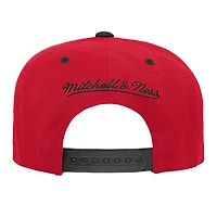 Casquette snapback à lettres universitaires Mitchell & Ness écarlate/noir UNLV Rebels pour jeune
