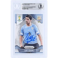 Carte authentifiée par Beckett Fanatics Witnessed, signée par Luis Suarez (équipe nationale d'Uruguay), Panini Prizm Coupe du Monde Brésil 2014, n° 194