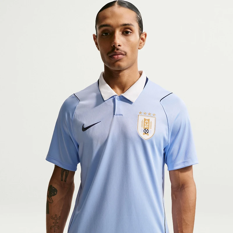 Maillot réplique domicile Nike bleu de l'équipe nationale d'Uruguay pour homme, saison 2026.