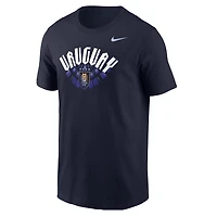 T-shirt Nike Core bleu marine pour homme, équipe nationale d'Uruguay 2026