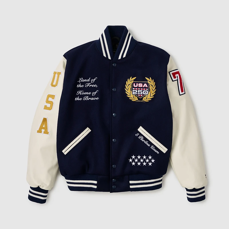 Veste emblématique Fanatics Navy USA 250 Limited Edition à boutons-pression pour homme