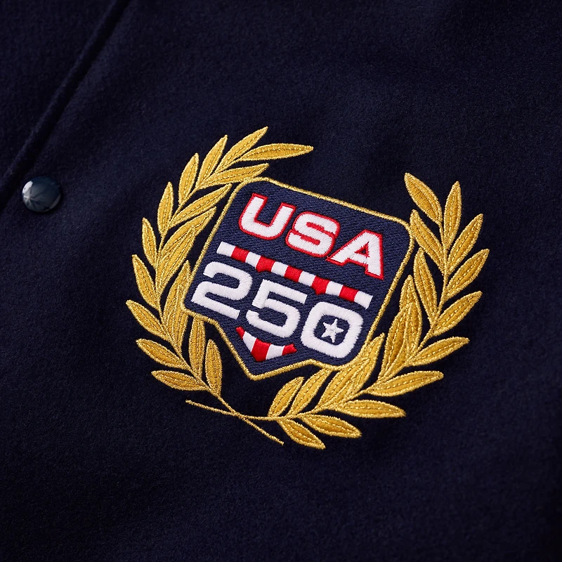 Veste emblématique Fanatics Navy USA 250 Limited Edition à boutons-pression pour homme