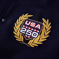 Veste emblématique Fanatics Navy USA 250 Limited Edition à boutons-pression pour homme