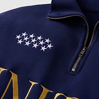 Polo à col zippé Fanatics Navy USA 250 pour homme