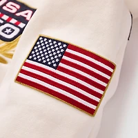 Sweat à capuche polaire épais Fanatics blanc USA 250 édition limitée pour homme