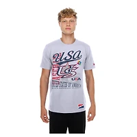 Men's New Era White USA Baseball 2026 World Classic Oversized Throwback Distressed T-Shirt