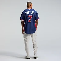 Men's Nike Bobby Witt Jr. Navy USA Baseball 2026 World Classic Road Stadium Jersey