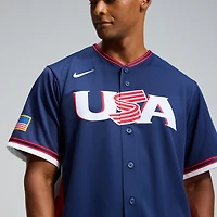 Maillot de baseball Nike Bobby Witt Jr. bleu marine pour homme, USA Baseball, Classique mondiale 2026, match à l'extérieur, stade